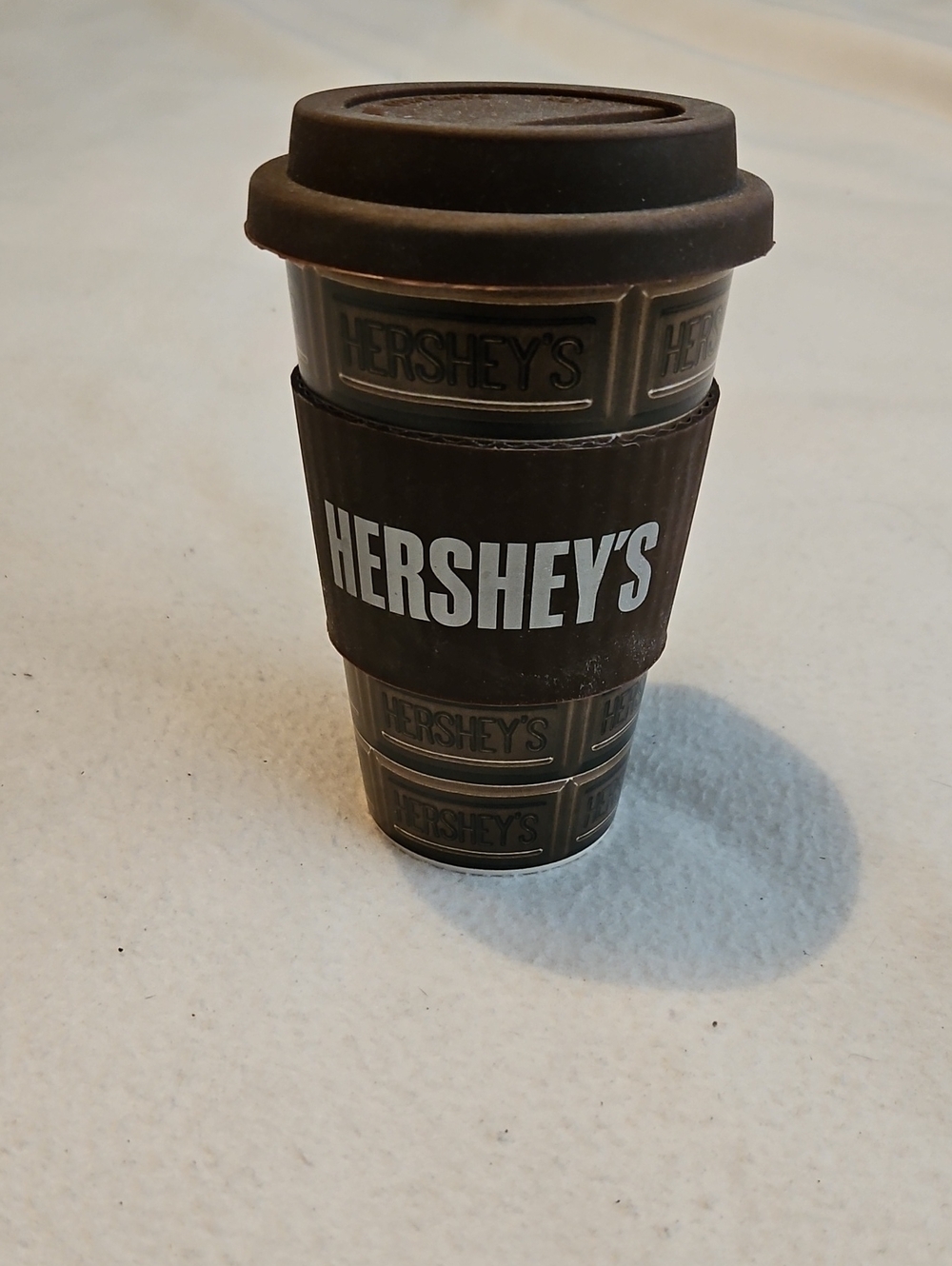 HERSHEY'S Brown Travel Coffee Cup with Sleeve